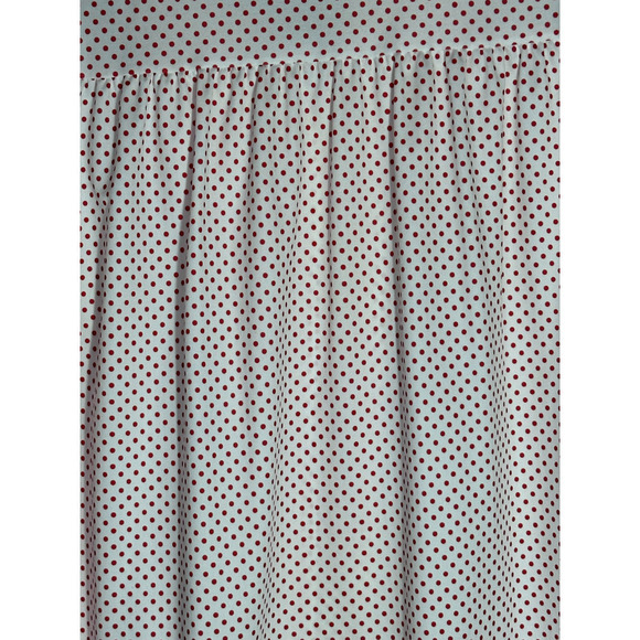 BonWorth Vintage Polka Dot Red and White Womens Button Up Short Sleeve Shirt L - Picture 5 of 5